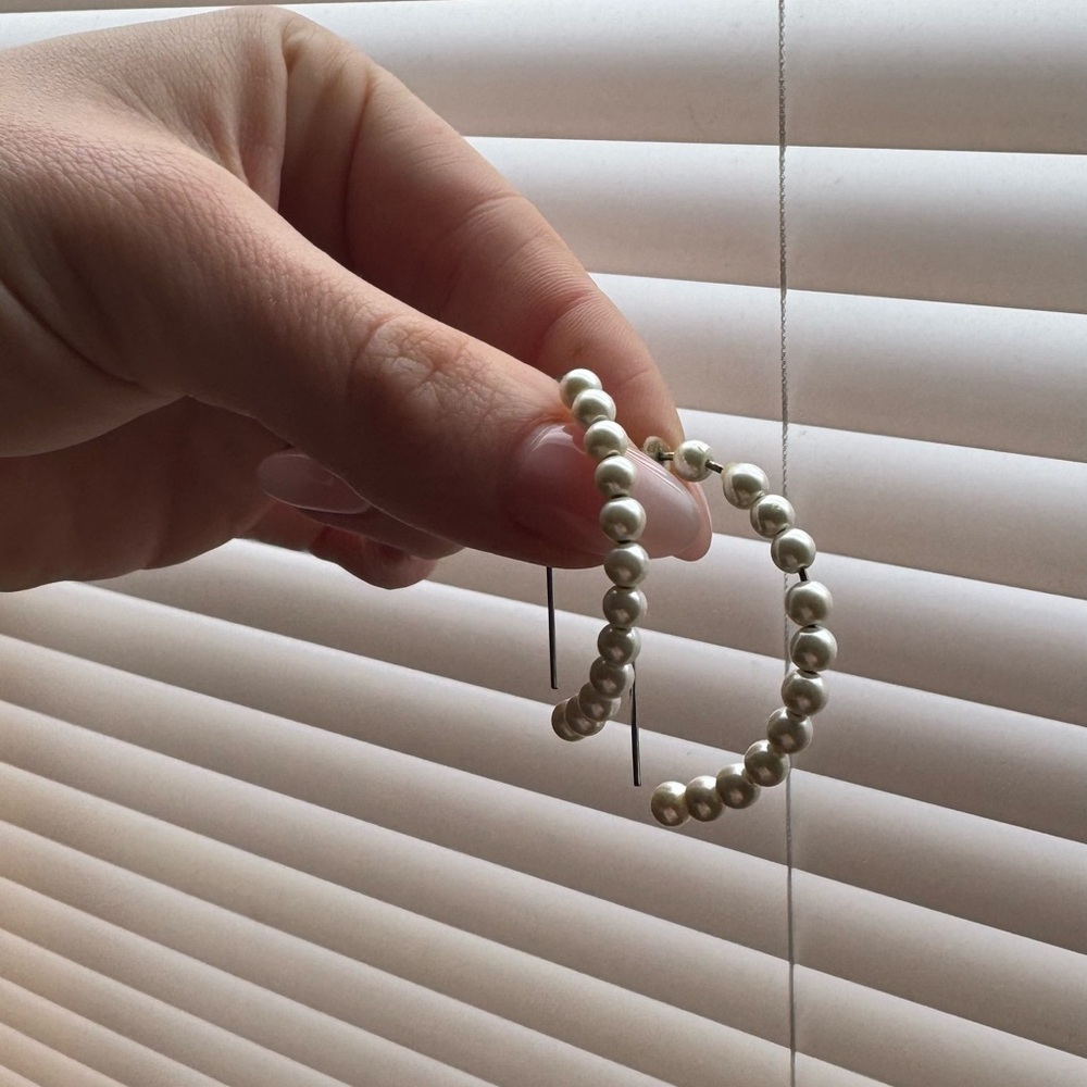 Chic Pearl Hoop Earrings